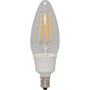 アイリスオーヤマ IRIS 567584 LEDフィラメント電球 E12タイプ40形相当 電球色 調光 クリアタイプ 【品番:LDC4L-G-E12/D-FC】