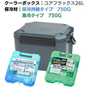 JEJアステージ クーラーボックス コアフラックス 26L&保冷剤2個無料プレゼントキャンペーン【25年5月7日〜7月31日まで】 【品番:CRFX26+CPH-750+GKH-750】