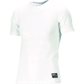 【メール便対応】カジメイク　8821　クレーターメッシュ　クルーネック半袖シャツ　ホワイト　M　【品番：8821-01-M】