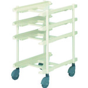 【別途送料あり】カワジュン KAWAJUN 店舗用台車 トレイラックCZ6040 4段 均等荷重40kg 【品番:BDA019】