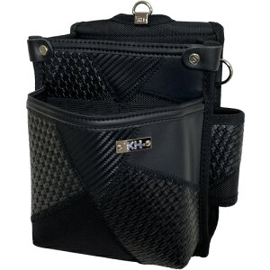 基陽(KIYOU) KH ギャザーフランケン腰袋2段 黒 【品番:FKWB0008K】