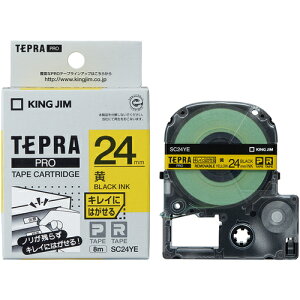 �L���O�W���iKING JIM�j�@�y�����z�u�e�v���vPRO�e�[�v�@24mm�@�L���C�ɂ͂����郉�x���^�����x���^�������@����8m�@�y�i�ԁFSC24YE�z