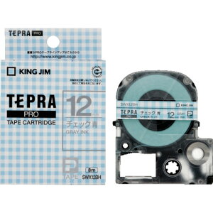 �y���[���֑Ή��z�L���O�W���iKING JIM�j�@�y�����z�u�e�v���vPRO�e�[�v�@12mm�@�͗l���x���^�`�F�b�N�^�O���|�����@����8m�@�y�i�ԁFSWX12BH�z