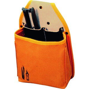 コヅチ(KOZUCHI) 10号(ブラウン)防水帆布 ウエストポケット 剪定鋏・折鋸ケース付 【品番:GW-03】