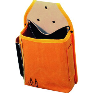 コヅチ(KOZUCHI) 10号(ブラウン)防水帆布 ウエストポケット 大久保鋏・折鋸ケース付 【品番:GW-04】