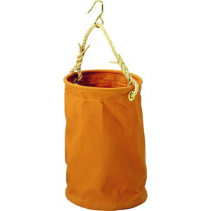 コヅチ(KOZUCHI) 10号(ブラウン)防水帆布 底板付電工用バケツフック付240パイ 【品番:KB-06-24BBR】