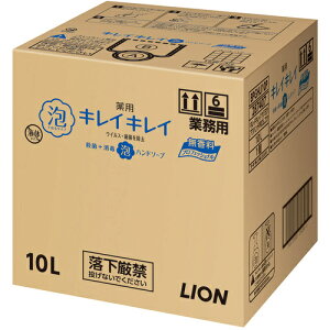 ライオンハイジーン キレイキレイ薬用泡ハンドソープ 無香料 10L 【品番:BPGHU10P】