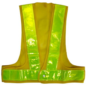 ミズケイ 安全ベスト/70mmタイプ ショート丈(黄地/黄) 【品番:5917706】