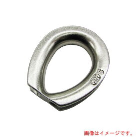 【メール便対応】水本機械製作所　ステンレス　シンブル　使用ロープ径14mm　【品番：A-2944】