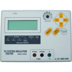 マルチ計測器(MULTI) 絶縁・接地抵抗計 太陽光発電設備 直流回路絶縁診断装置 絶縁抵抗値0.01〜19.99MΩ 【品番:MSEI-200C】