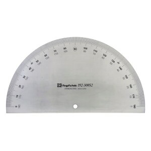 新潟精機 SK プロトラクター No.192 300mm 半円/端面目盛タイプ シルバー仕上 【品番:PRT192-300S2】