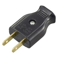 【メール便対応】オーム電機（OHM）　差込みプラグ 黒 HS-HHP/K　【品番：06-5359】