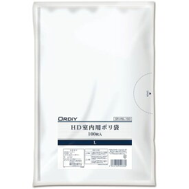 オルディ（ORDiY）　HD室内用ポリ袋　L　0．01mm　半透明　【品番：GR-HNL-100】