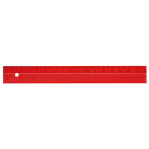 【メール便対応】レイメイ藤井 KUM ルーラー レッド 【品番:KM171R】