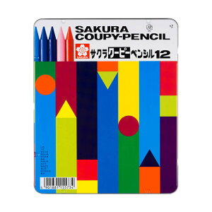 【メール便対応】サクラクレパス クーピーペンシル12色(缶入り) 【品番:FY12】