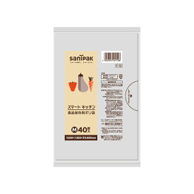 【メール便対応】日本サニパック（sanipak）　スマートキッチン 食品保存袋 M 透明 40枚 0.02mm　【品番：F12】