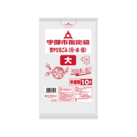 日本サニパック（sanipak）　宇部市指定袋家庭用可燃　大　10枚　半透明　【品番：G-3V】