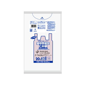 日本サニパック（sanipak）　豊中市指定ごみ袋 nocoo（ノクー） とって付き 30L 半透明 20枚 0.020mm　【品番：GC31X】