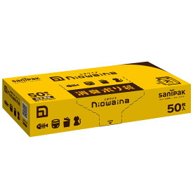 日本サニパック（sanipak）　ニオワイナ消臭ポリ袋 箱 白半透明 大サイズ 50枚 0.018mm　【品番：SS01】