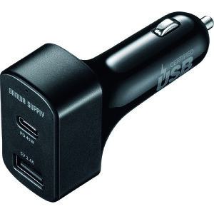 �y�ʓr��������z�T�����T�v���C�iSANWA SUPPLY�j�@USB�@Power�@Delivery�Ή��J�[�`���[�W���[�i2�|�[�g�E57W�j�@�y�i�ԁFCAR-CHR77PD�z
