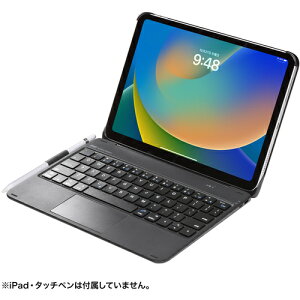 �T�����T�v���C�iSANWA SUPPLY�j�@10�D9�C���`iPad��p�P�[�X�t���L�[�{�[�h�@�^�b�`�p�b�h�����@�y�i�ԁFSKB-BTIPAD3BK�z