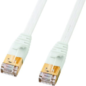 �T�����T�v���C�iSANWA SUPPLY�j�@CAT7�E���g���t���b�gLAN�P�[�u���i10m�A�z���C�g�j�@�y�i�ԁFKB-FLU7-10W�z