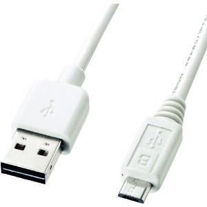 �T�����T�v���C�iSANWA SUPPLY�j�@���ʑ}����}�C�N��USB�P�[�u���iMicroB�j�z���C�g�@�y�i�ԁFKU-RMCB2W�z