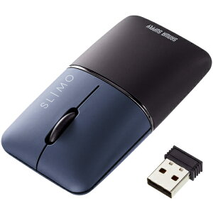 �T�����T�v���C�iSANWA SUPPLY�j�@�É����C�����X�u���[LED�}�E�X�@SLIMO�@�i�[�d���EUSB�@A�j�@�y�i�ԁFMA-WBS310NV�z