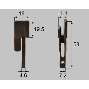 【メール便対応】LIXIL(新日軽) 網戸はずれ止め L ブロンズ 【品番:SVJG466S01】