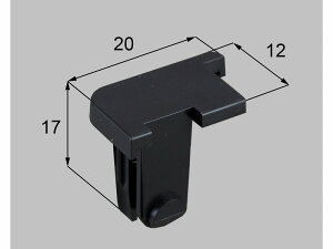 【メール便対応】LIXIL(新日軽) パネルカバーC端部キャップ(R) ブラック系 【品番:SVDT426RS01】