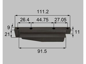 【メール便対応】LIXIL(新日軽) 縦額縁上下端キャップ(L) ブラウン系 【品番:SYGU11LS01】