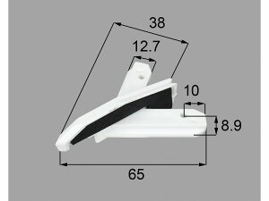 LIXIL(新日軽) 外額縁コーナーブロック(75°) ホワイト 【品番:SYTD129S01】