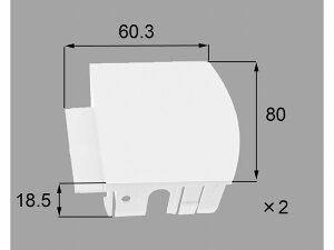 【メール便対応】LIXIL(新日軽) 外額縁上端キャップ(大) ホワイト 【品番:H8CY1898】