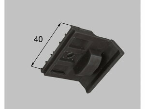 LIXIL(新日軽) 障子はずれ止め(矯正施設用サッシ上枠用) ブラック系 【品番:SVJU420S01】