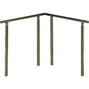 シロクマ(SHIROKUMA) アプローチ手すり(U)900×900 ブロンズ/アンバー 【品番:AP-142U-90X90-BRA】