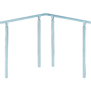 シロクマ(SHIROKUMA) アプローチ手すり(U)900×900 シルバー/HL 【品番:AP-142U-90X90-SIH】