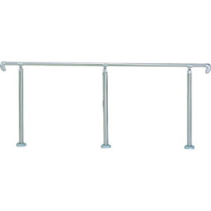 シロクマ(SHIROKUMA) アプローチ手すり(B) 2000mm シルバー 【品番:AP-21B-20-SI】