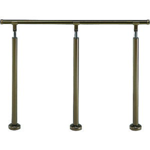 シロクマ(SHIROKUMA) アプローチ手すり(B) 2000mm ブロンズ/アンバー 【品番:AP-41B-20-BRA】