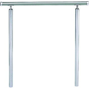 シロクマ(SHIROKUMA) アプローチ手すり(U) 900mm シルバー/HL 【品番:AP-60U-90-SIH】