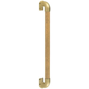 シロクマ(SHIROKUMA) 出隅二点手すり 600 AG/Lオーク 【品番:BR-863-60-ALO】