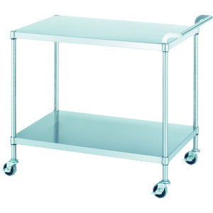 シンコー(SINKO) ステンレスワゴン(SUS430) 天地2段タイプ φ75ウレタン車 750×600×800 【品番:M02-7560-U75】