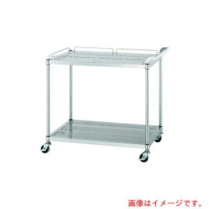 シンコー(SINKO) ステンレスワゴン(SUS304)天地2段タイプ パンチング棚 ガード付1段ガード無1段 φ75ウレタン車 900×450×800 【品番:PMN11-9045-U75】