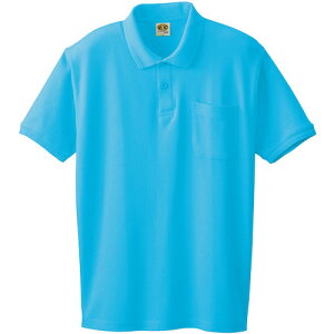 桑和(SOWA) 0097 半袖ポロシャツ(胸ポケット付き) スカイブル− S 【品番:0097-206-S】