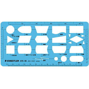 【メール便対応】ステッドラー日本(STAEDTLER) 722406)テンプレート コンピューター定規 976 06 【品番:976 06】