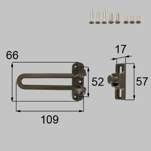 LIXIL(トステム) ドアガードセット(片開き用) オータムブラウン 【品番:DCFZ719】●