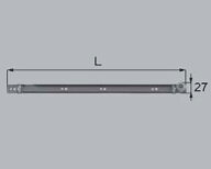 LIXIL（トステム）　受けレールD450 左右勝手L　【品番：QUJ15LL450】