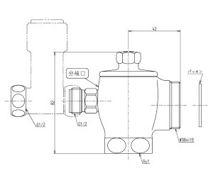 TOTO�@�~�����iTV150N�^���p�A�E�H�V�����b�g�ڑ�����t�j�@�y�i�ԁFTH502-1N�z