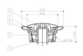 TOTO　自動排水栓用排水金具　【品番：EKA40003N4】