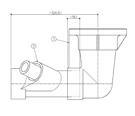 TOTO　ワンプッシュ排水栓用エルボL　【品番：EKA51004L】