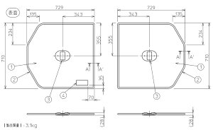 TOTO�@AF�g�c�e�c�L2�}�C�t�^ KC1600�T�C�Y�i�c��t2���WKC1600�T�C�Y�j�@�y�i�ԁFEKK81018WWG5�z